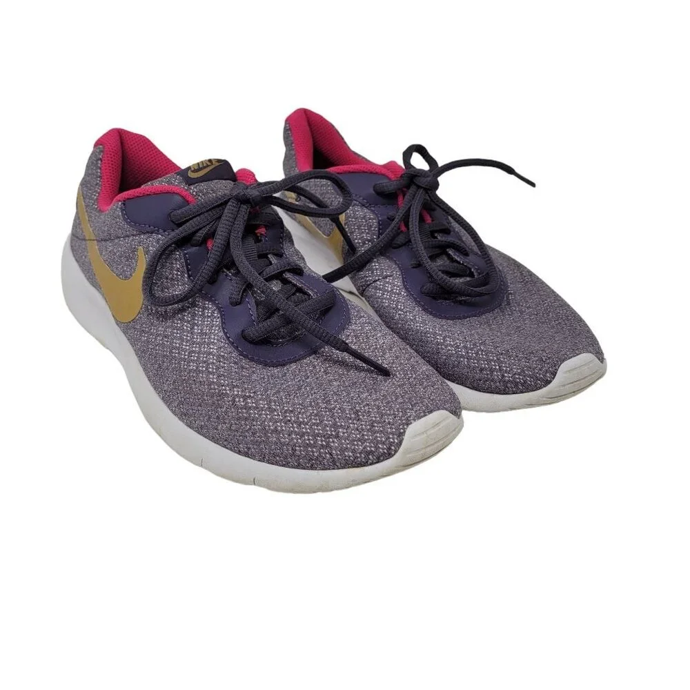 Nike Kids Tanjun girls 5.5 YOUTH purple pink lace up sneakers 818384-502